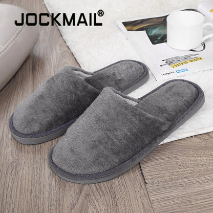 Winter Slippers Men Shoes Warm Home Plush Soft Slippers Indoors Anti-slip Floor Bedroom Shoes Chausson Hommeтапочки Для Дома