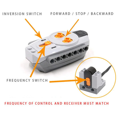 Power functions Upgrate Motor Technical Parts MOC Multi Tool Servo Train Motor 8293 8883 Building Blocks Receiver Control Set