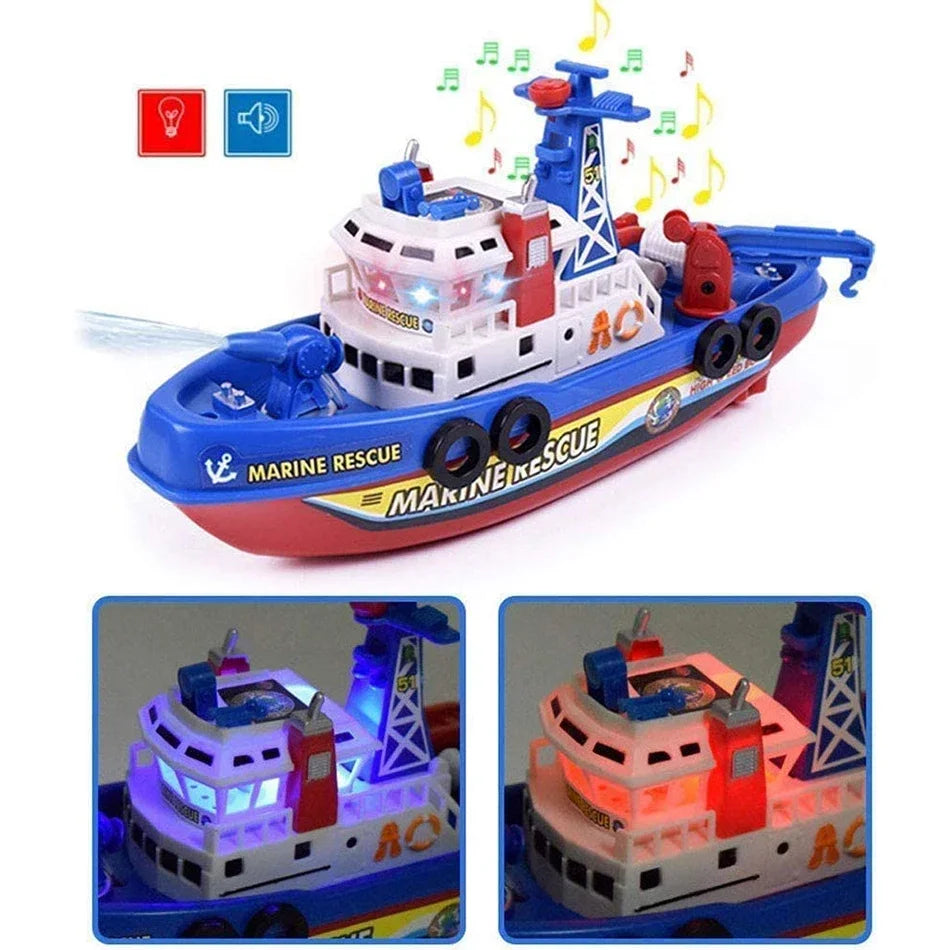 Baby Bath Toys Spray Water Swim Pool Bathing Toys for Kids Electric Boat Bath Toys with Light Music LED Light Toys For Baby