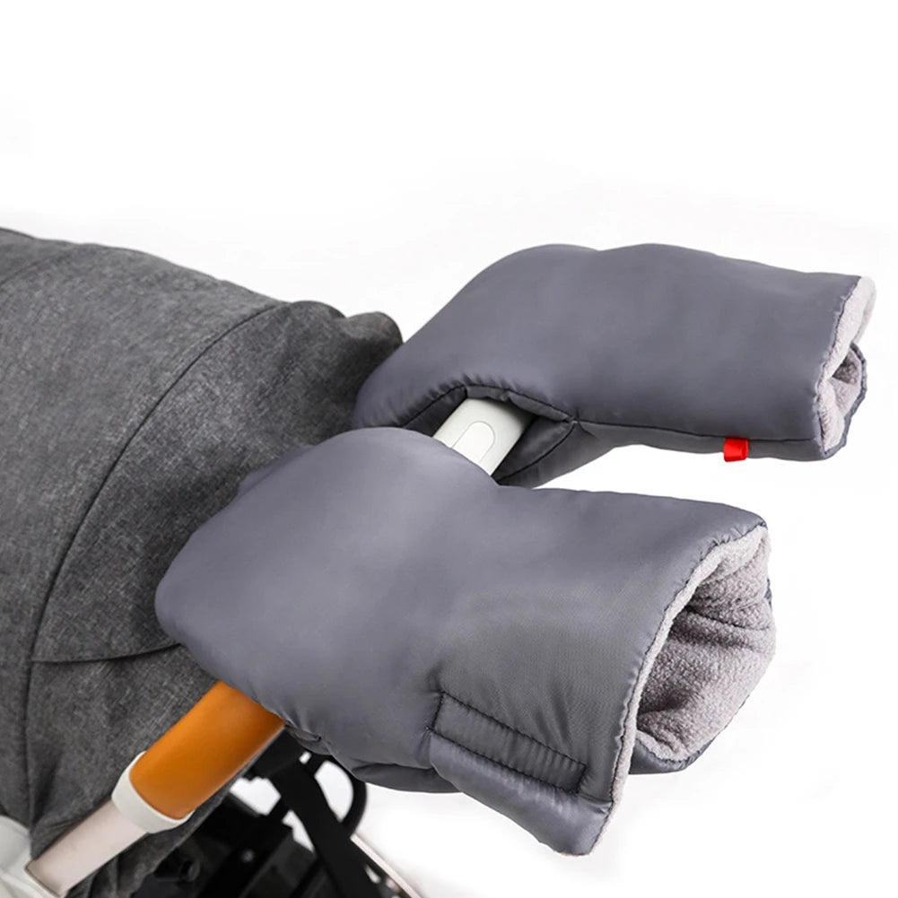 Winter Pram Hand Muff Baby Carriage Pushchair Warm Fur Fleece Hand Cover Buggy Clutch Cart Muff Glove Stroller Accessories