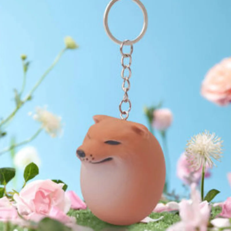 2024 Creative Shiba Inu Realistic Egg Shape Pvc Desk Decor Dog & Egg Union Decorations For Home Offices Cute Christmas Ornament