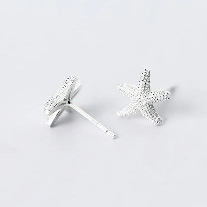 TrustDavis 100% 925 Sterling Silver Star Starfish Stud Earrings Women's Fashion Jewelry 925 Factory Wholesale Lots DS495