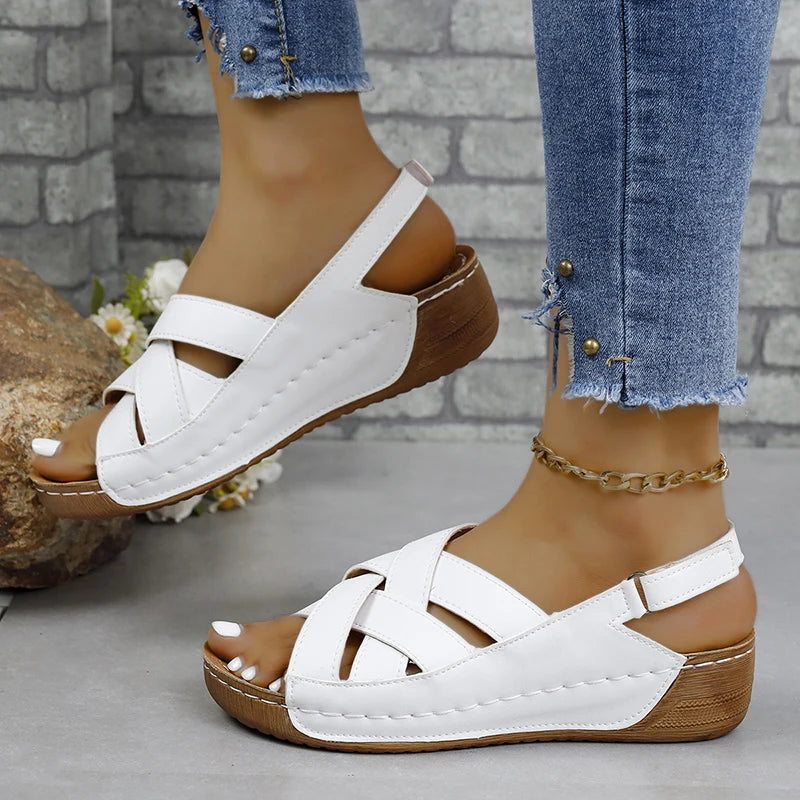 Sandals Women Shoes Summer Open Toe Women's Sandals Beach Women's Shoes Wedge Shoes Woman Non-Slip Sandal Women Female Footwear