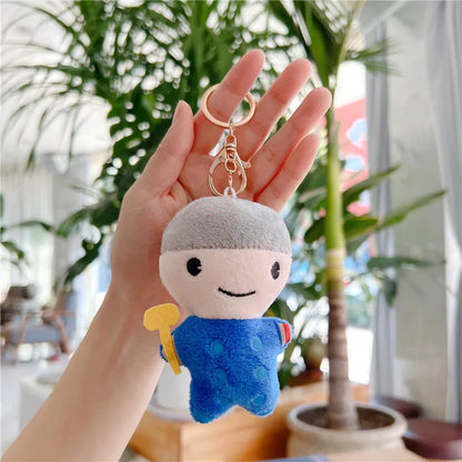 Disney Marvel Spiderman Figure Plush Keychain Toy Kawaii Hulk Iron Man Doll Soft Stuffed Toys Kids Plush Key Ring Christmas Gift