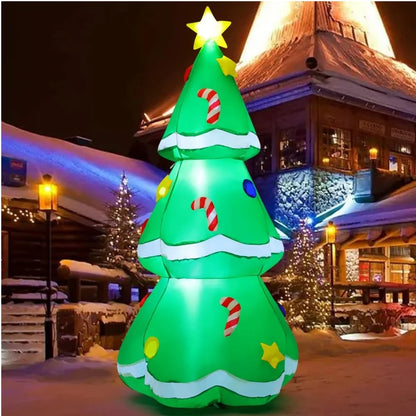 1.5M Christmas Inflatable Xmas Tree Equipped with Christmas Music Lights Outdoor Ornament Gift Party New Year Indoor Decoration