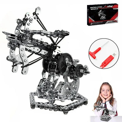 Dragon-hunting Crossbow Metal Building Block Set 3D Mechanical Model Launchable Assembly Toy Creative Gift for Teenagers Adults