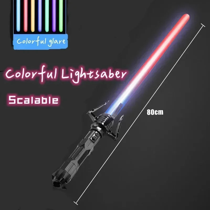 2024 New Laser Sword Toy Star Light Sword Luminous Fluorescent Rod Laser Rod Children's Sword Toy War Gift Outdoor Toys Scalable