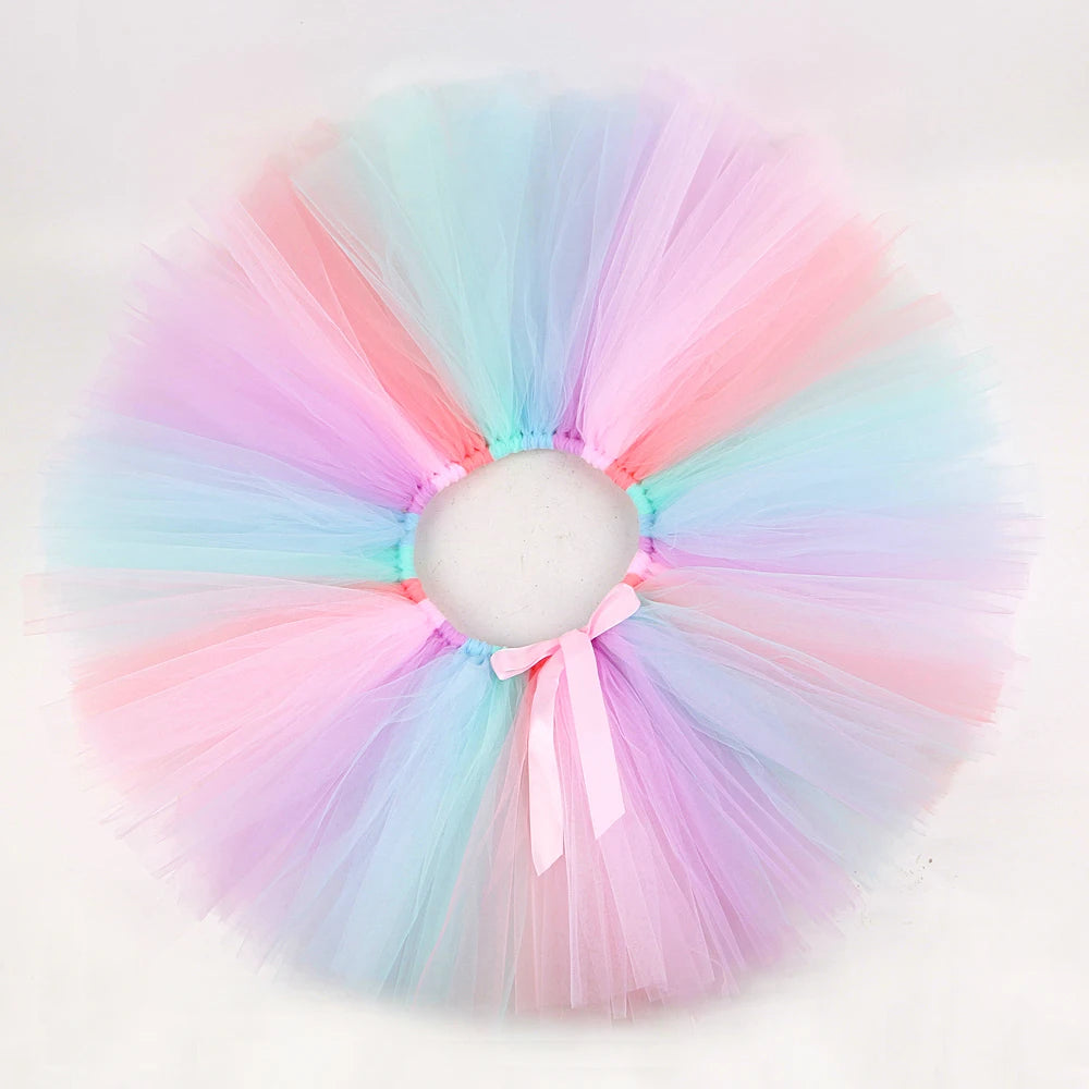 Baby Girls Unicorn Tutu Skirt Outfit for Kids Birthday Party Tulle Skirts Set Children Christmas Halloween Costumes with Wings