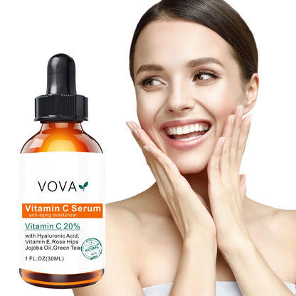 20% Vitamin C Liquid Serum Anti-aging Whitening VC Hyaluronic Acid Face Serum Brighting Moisturising Fade Fine Lines Skin Care