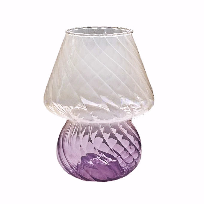 Glass Vase Home Decoration Lamp Flower Vase Mushroom Vases Decorative Vase Hydroponic Vase Tealight Holder Aesthetic Room Decor