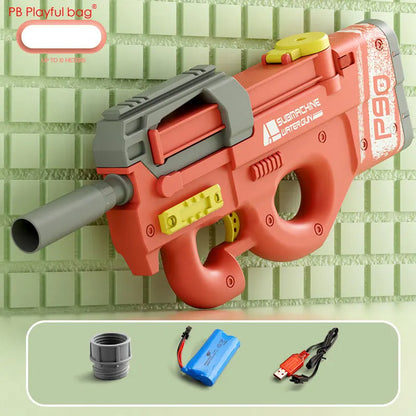 AUG P90 Electric Water Gun High Speed Full Auto New Summer Entertainment Water Blaster Adult Kids Toy Swimming Pool Party AC136