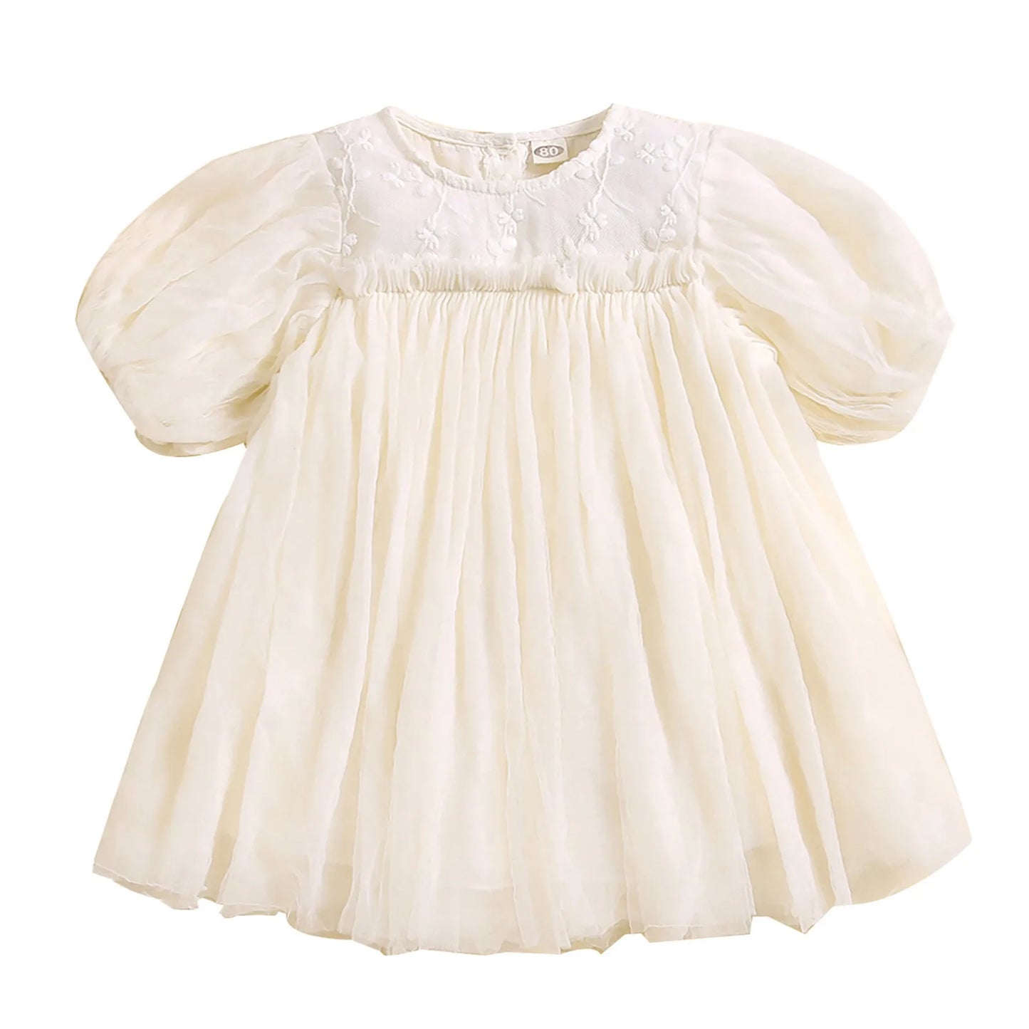 Toddler Girls Short Sleeve Lace Tulle Clothes Baby Girl Floral