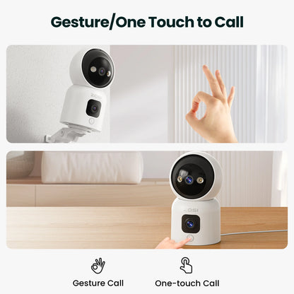 ZOSI C528 6MP/4MP HD Dual-Lens Indoor WiFi Security Camera Plug-in 360° Views Pan/Tilt Home Surveillance Baby/Pet Dog Monitor