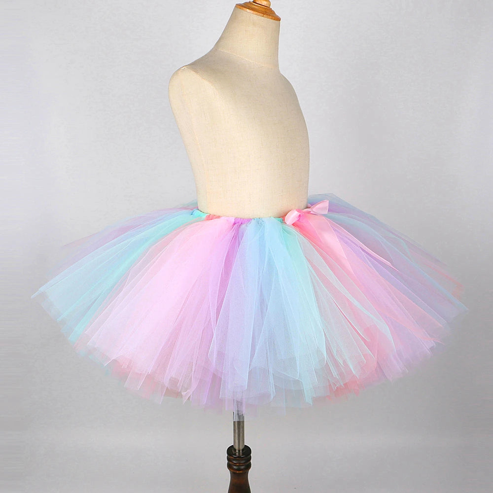 Baby Girls Unicorn Tutu Skirt Outfit for Kids Birthday Party Tulle Skirts Set Children Christmas Halloween Costumes with Wings