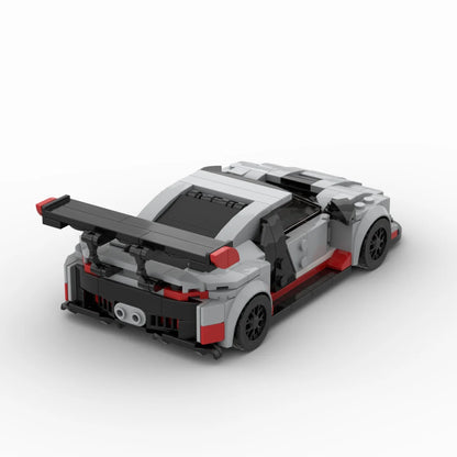 MOC-69755 R8 GT racing sports car Vehicle Speed Champion Racer Building Blocks Brick Creative Garage Toys for Boys