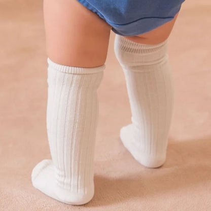 Baby Girl Accessories Kids Socks Clothes Fashion Stockings Pure Color Knee High Anti Skid Warm Breathable Socks Fall Winter