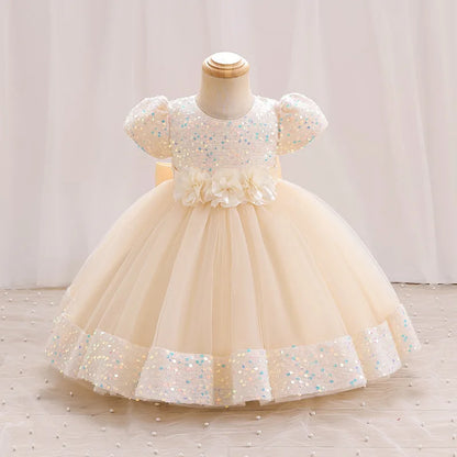 2024 opular baby girl birthday party dress 9 months to 5 year old Princess Christmas party Christmas Party Party Cake eveni