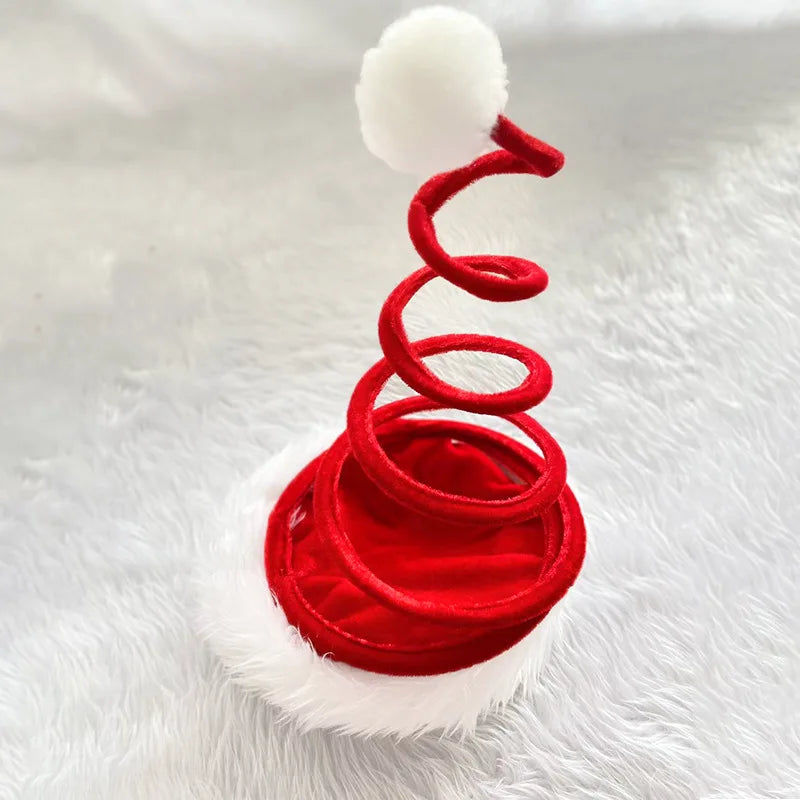 Funny Santa Claus Hat with Spring Perfect Christmas Headwear for Adults and Children Christmas Hat  Santa Hat