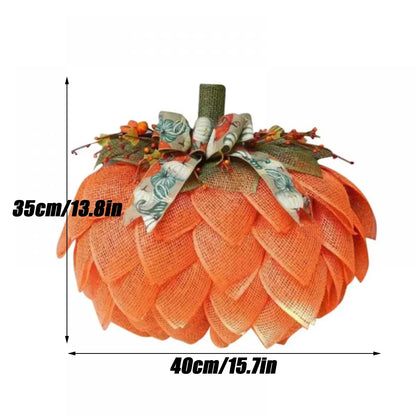 Fall Wreaths for Front Door Autumn Wreath with Berry Pumpkin Maple Leaves Halloween Thanksgiving Harvest Festival Decoration