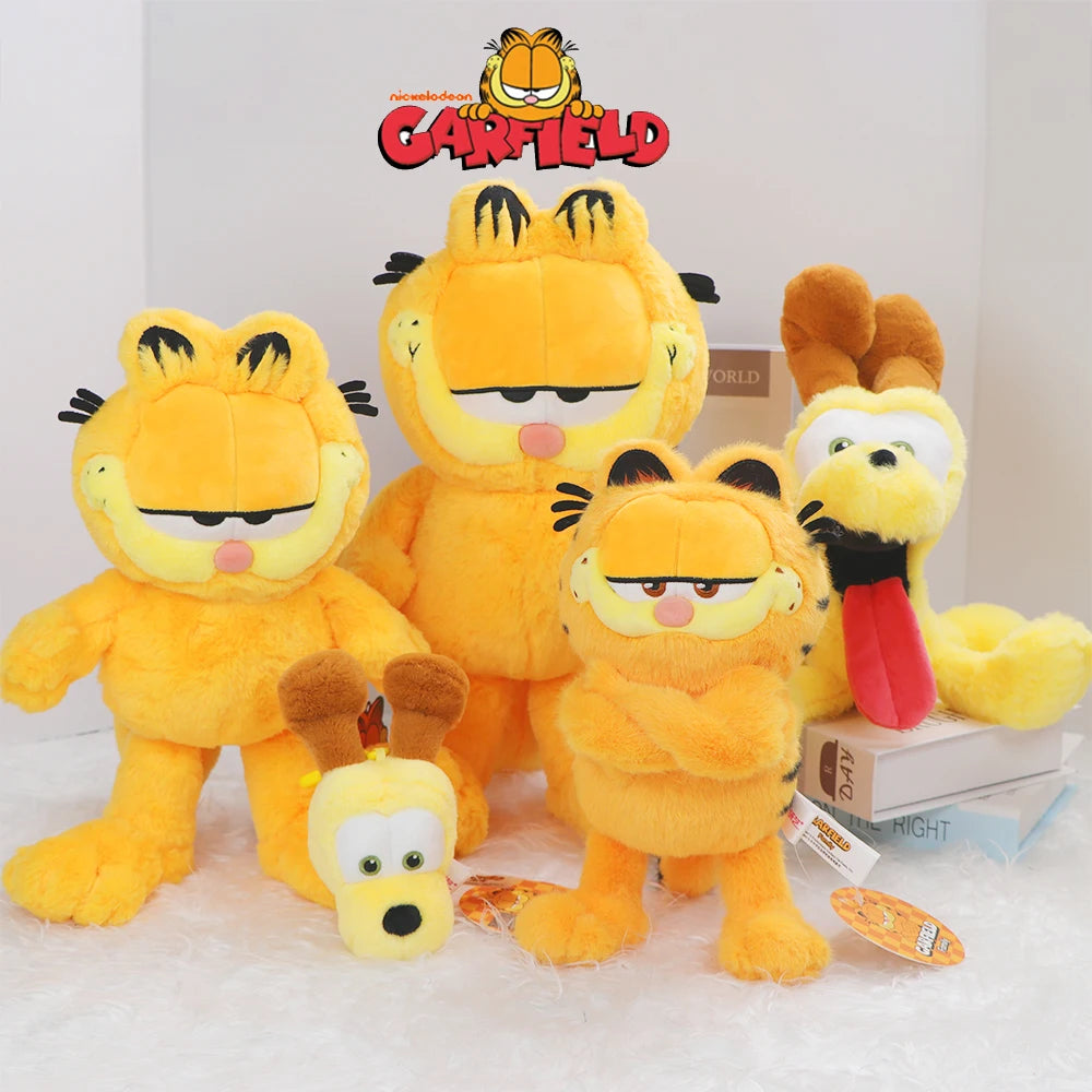 19-35cm Original GARFIELD Plush Toy Big Size Odie Fluffy Stuffed Doll The Garfield Show Cartoon Anime High Quality Birthday Gift