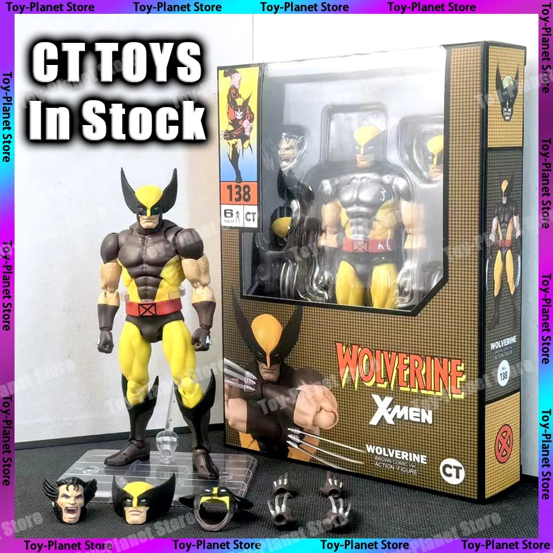 In Stock Ct Toys Wolverine Mafex 096 Figure 138 Brown Comic Ver X-Men Anime Action Figure Figurine Model Customized Gifts Toys