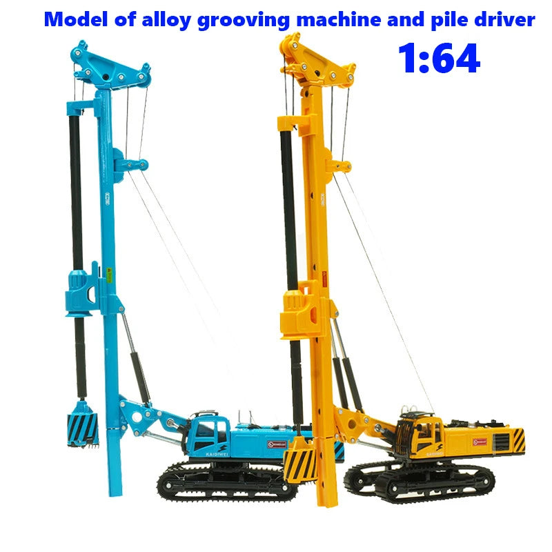 Alloy Rotary Drilling Rig Crawler Excavator Diecast Construction Vehicle Model Children Collection Decoration Model Toys