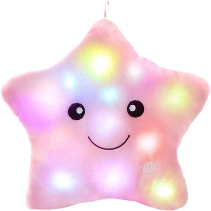 Cute Led Light Star Pillow Stuffed Soft Star Luminous Throw Pillow Cute Cushion With Colorful Light Child Girls Christmas Gift