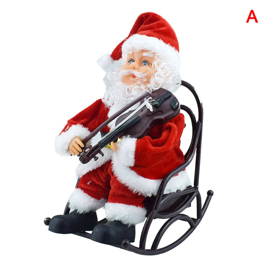 Dancing Singing Santa Claus Doll Toy Electric Toy With Music Standing Electric Santa Claus With Saxophone Music