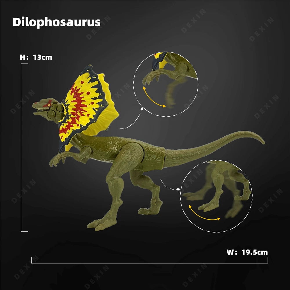 Jurassic World Dilophosaurus action figure Movie Model Animal Decoration Collect Halloween Christmas Birthday Gift Kids Dino Toy