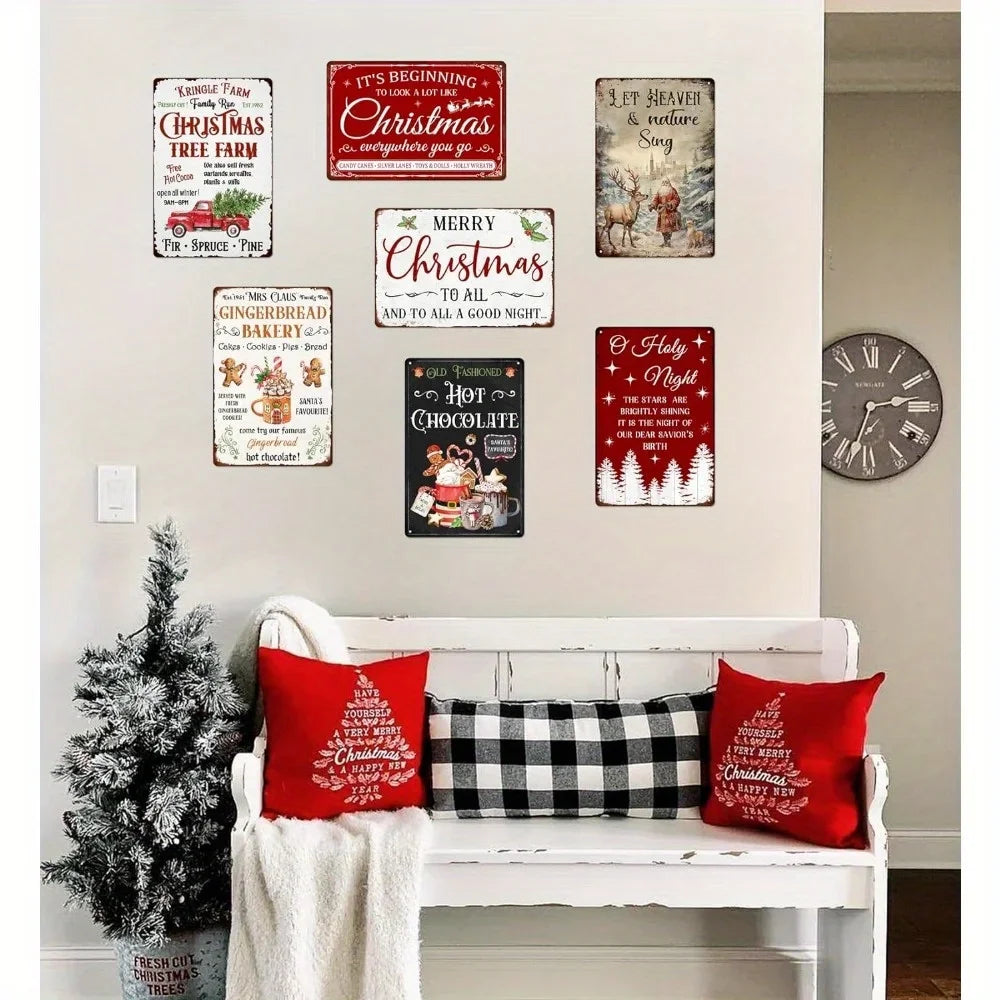 Mrs Claus Gingerbread Bakery Metal Sign Perfect Christmas Themed Retro Poster for Your Kitchen Cafe Bar or Farmhouse Xmas Wall