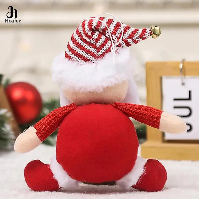 Christmas Cartoon Knitted Dolls Hanging Pendant Santa Claus Snowman Doll Merry Christmas Tree Decor For Home Xmas Ornaments