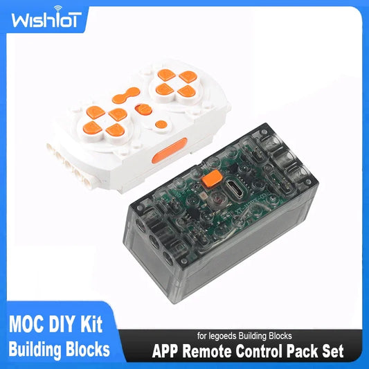 MOC APP Remote Control Pack Set Rechargeable Battery Box Speed Control APP Program PF Building Blocks Modification