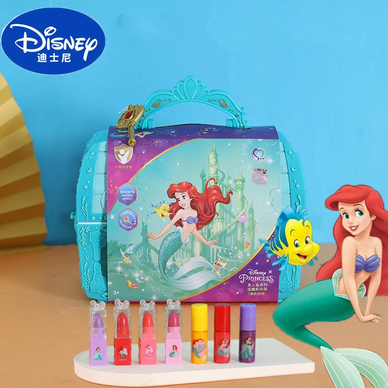 Disney girls mermaid princess elsa Cosmetics Make up set polish Beauty makeup box With original box kids Christmas gift