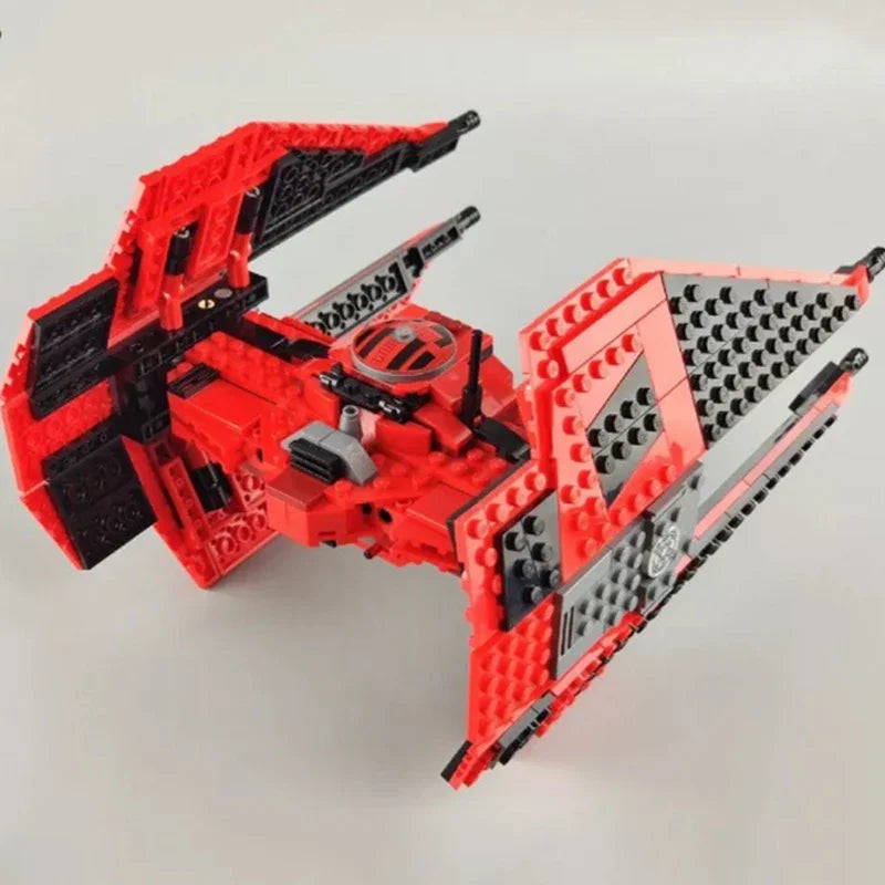 HOT TOY 496Pcs Crimson Space 75240 Interceptor Tie-Fighter Building Blocks Bricks Toys Kid Birthday Christmas Gifts