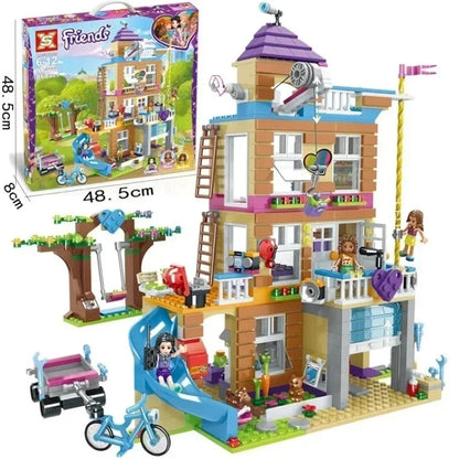 865pcs Friendship Club Hobbies Blocks Friends Hotel and House Toys Sets Friends for Girl Christmas Gifts