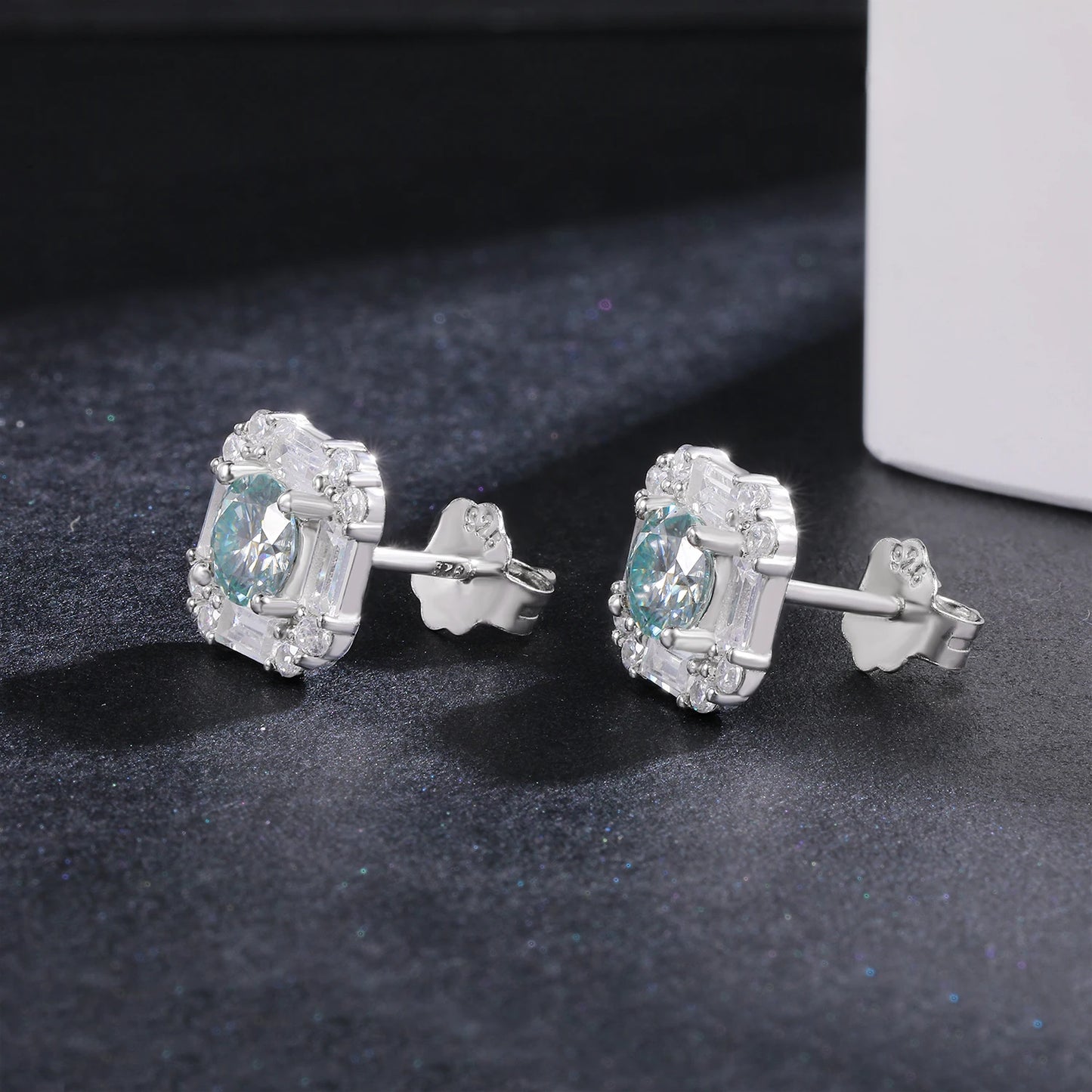 PuBang Fine Jewelry Sparkling 925 Sterling Silver GRA Cert Moissanite Diamond Stud Earrings for Women Engagement Gifts Wholesale