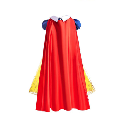 Disney 2024 Girls Costume Snow White Fancy Dress Kids Carnival Christmas Party Princess Children Birthday with Cloak Clothes