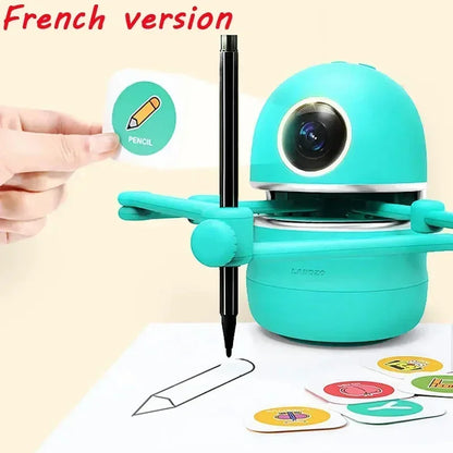 Drawing Robot Early Educational Toys Interactive Talking Teach Drawing Book Kids Flashcard Learning Toy Robot For Gift