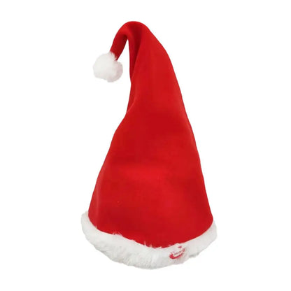 New Electric Santa Hat Singing Dancing Christmas Hat Operated Decoration Santa Plush Holiday Hat Red Swinging Claus Gift Ba I8U1