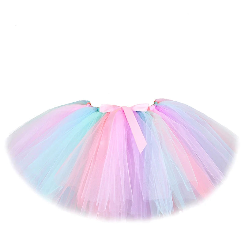 Baby Girls Unicorn Tutu Skirt Outfit for Kids Birthday Party Tulle Skirts Set Children Christmas Halloween Costumes with Wings