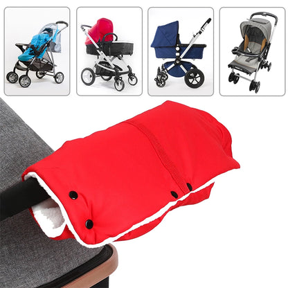 Winter Pram Hand Muff Baby Carriage Pushchair Warm Fur Fleece Hand Cover Buggy Clutch Cart Muff Glove Stroller Accessories