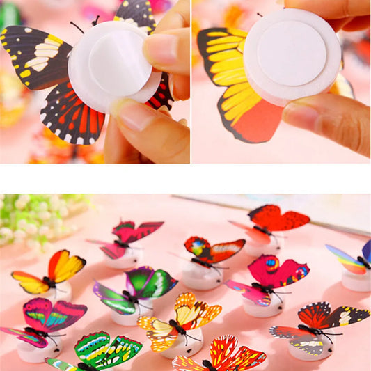 Decoration 1 Wall Stickers Wall Lights 3D Stickers Pcs Home Decor Paper Butterflies for Crafts