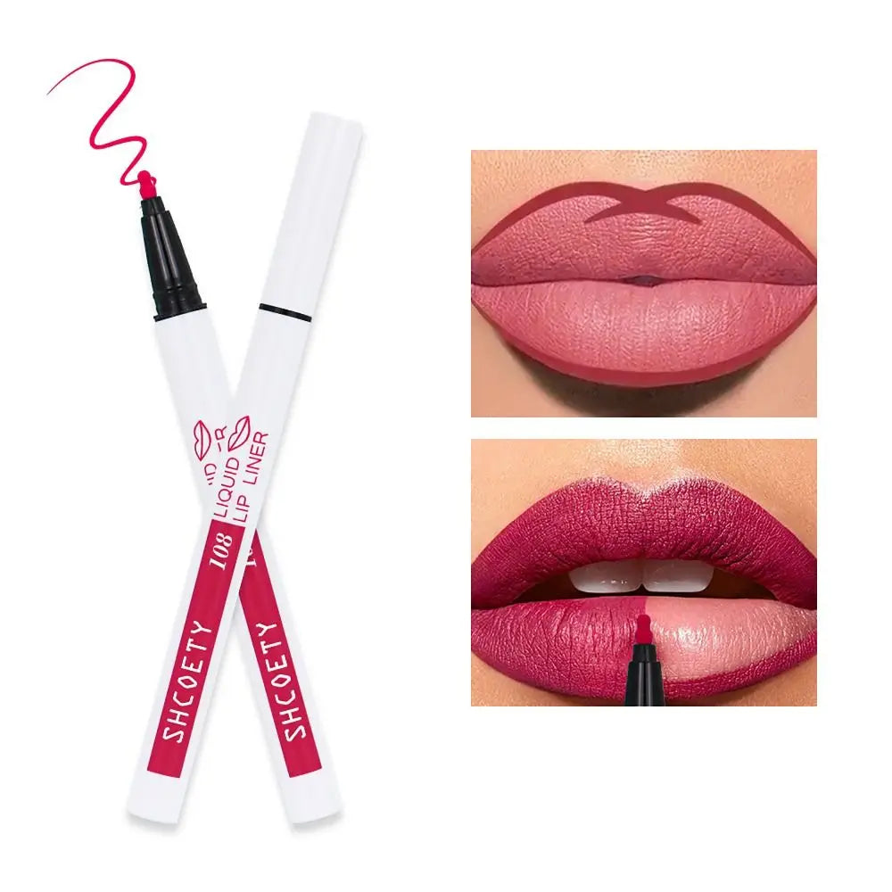 Long Lasting Lip Stain Marker Matte Nude Smudge Proof Natural Lipstick Pen Makeup Tool Quick Drying Liquid Lip Liner