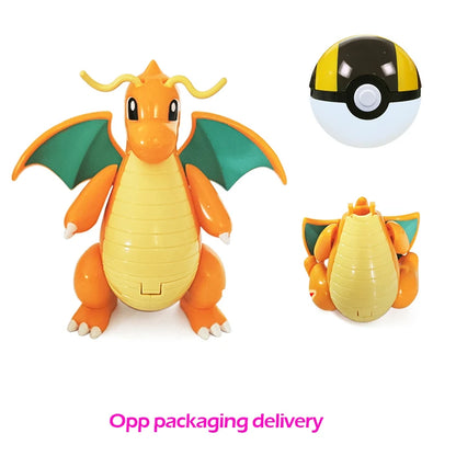 18 style Pokemon Figures Toys elf Monsters Ball Model Pikachu Gengar Pokeball Dragonite Snorlax Pokeball Action Figures gift