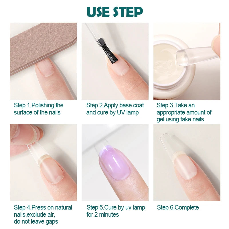 Nailpop Solid Nail Patch Gel Easy Stick Gummy Adhesive Bond UV Glue For American Pose Capsule Tips Strong Adehesion 10ml