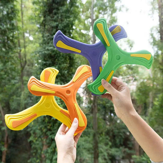 Children's Boomerang Toy V-Shaped Dart Returning Boomerang Throwing Target Spinner Three-Bladed Flying Disc Parent-Child