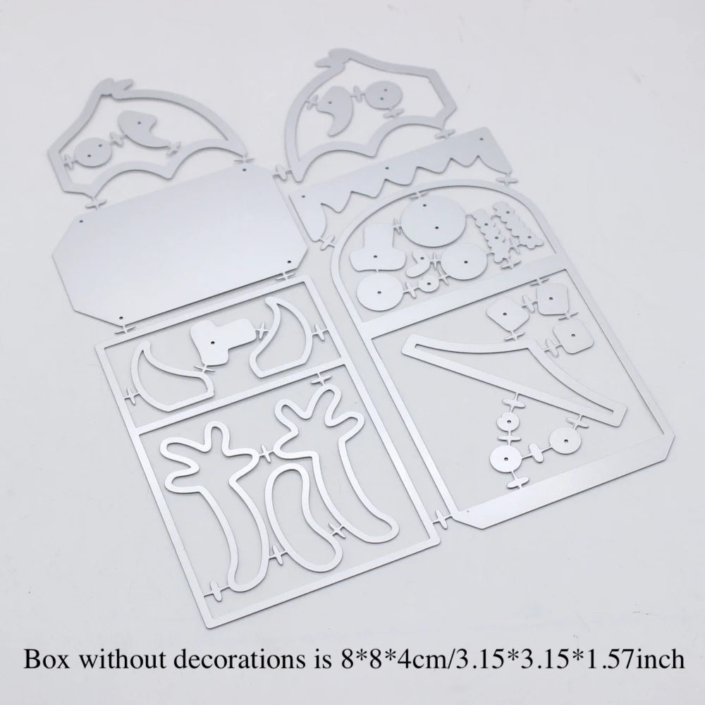 KSCRAFT Halloween Treat Box Metal Cutting Dies Stencils for DIY Scrapbooking Decorative Embossing DIY Paper Cards