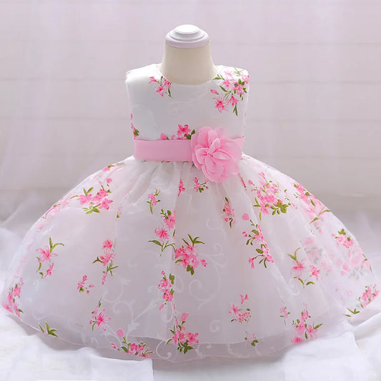 2023 Baby Kids 1st Birthday Fantasy Dress Newborn Baptism Gown Infant Girls Party Dress  Flower Girls Dresses Christmas Vestidos