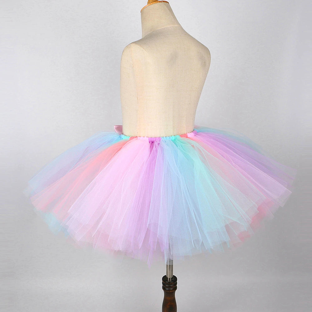 Baby Girls Unicorn Tutu Skirt Outfit for Kids Birthday Party Tulle Skirts Set Children Christmas Halloween Costumes with Wings