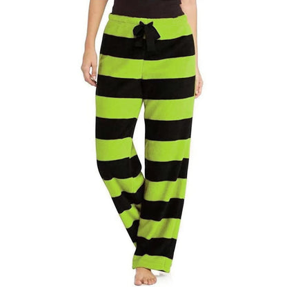 Women's Green Pajama Pants Christmas Striped Pajama Casual Long Pants Bottoms Casual Pants Outfits Clothes Sleepwear